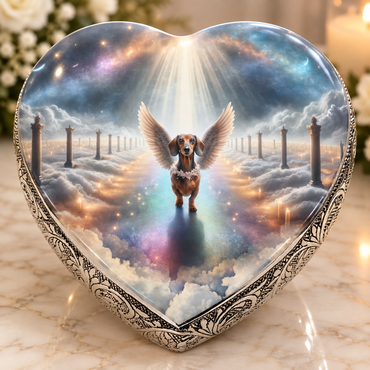 Dachshund Urn - Dog Urn - Rainbow Bridge Dog Urn