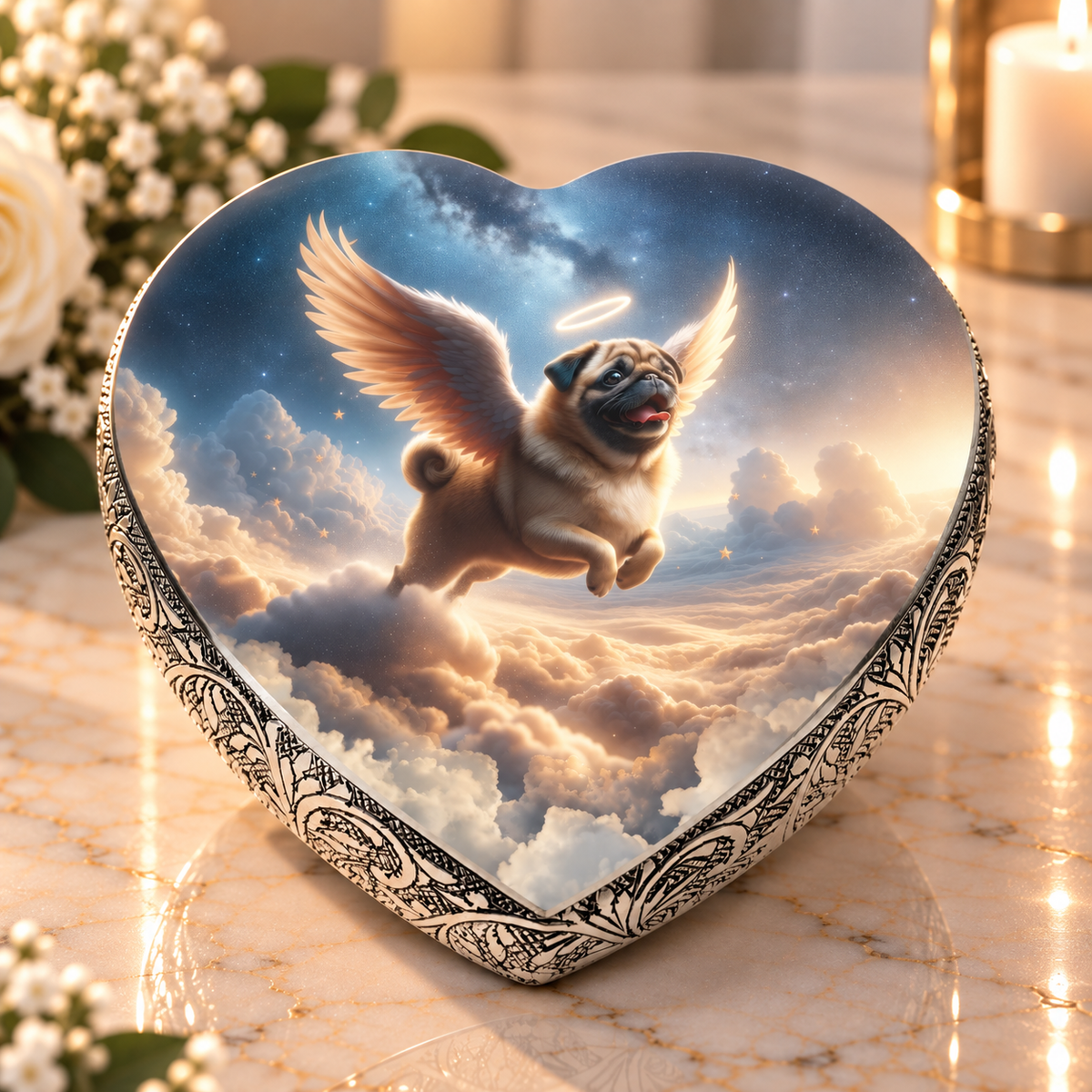 Pug Urn - Dog Urn - Divine Dream Dog Urn