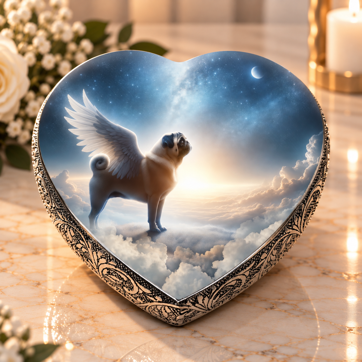 Pug Urn - Dog Urn - Astral Awe Urn for Dog Ashes