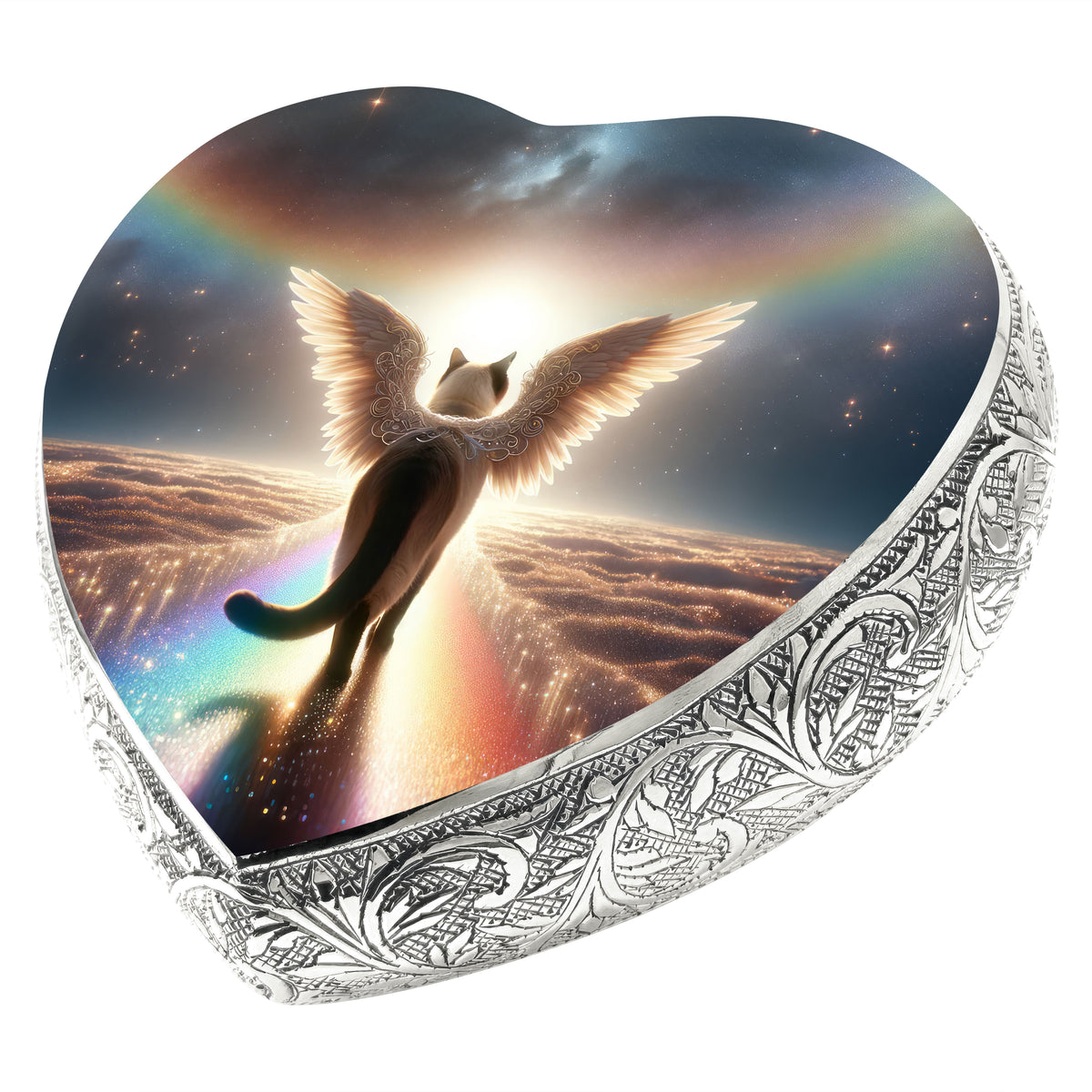 Heavenly Halo Siamese Cat Urn