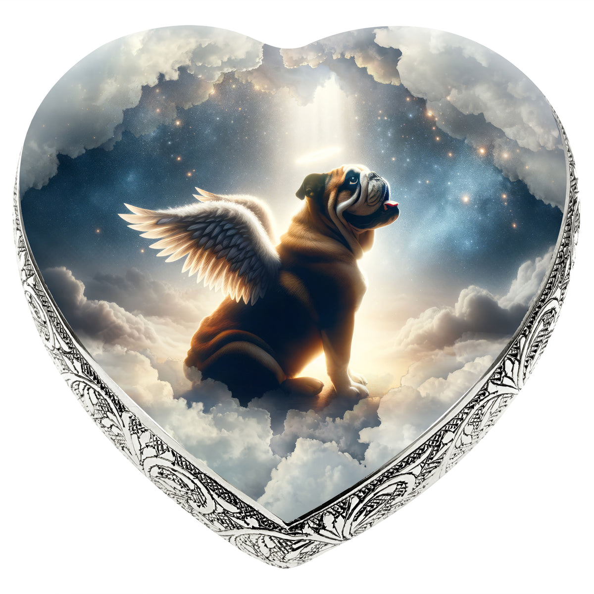 Bulldog - Celestial Cloud Dog Urn