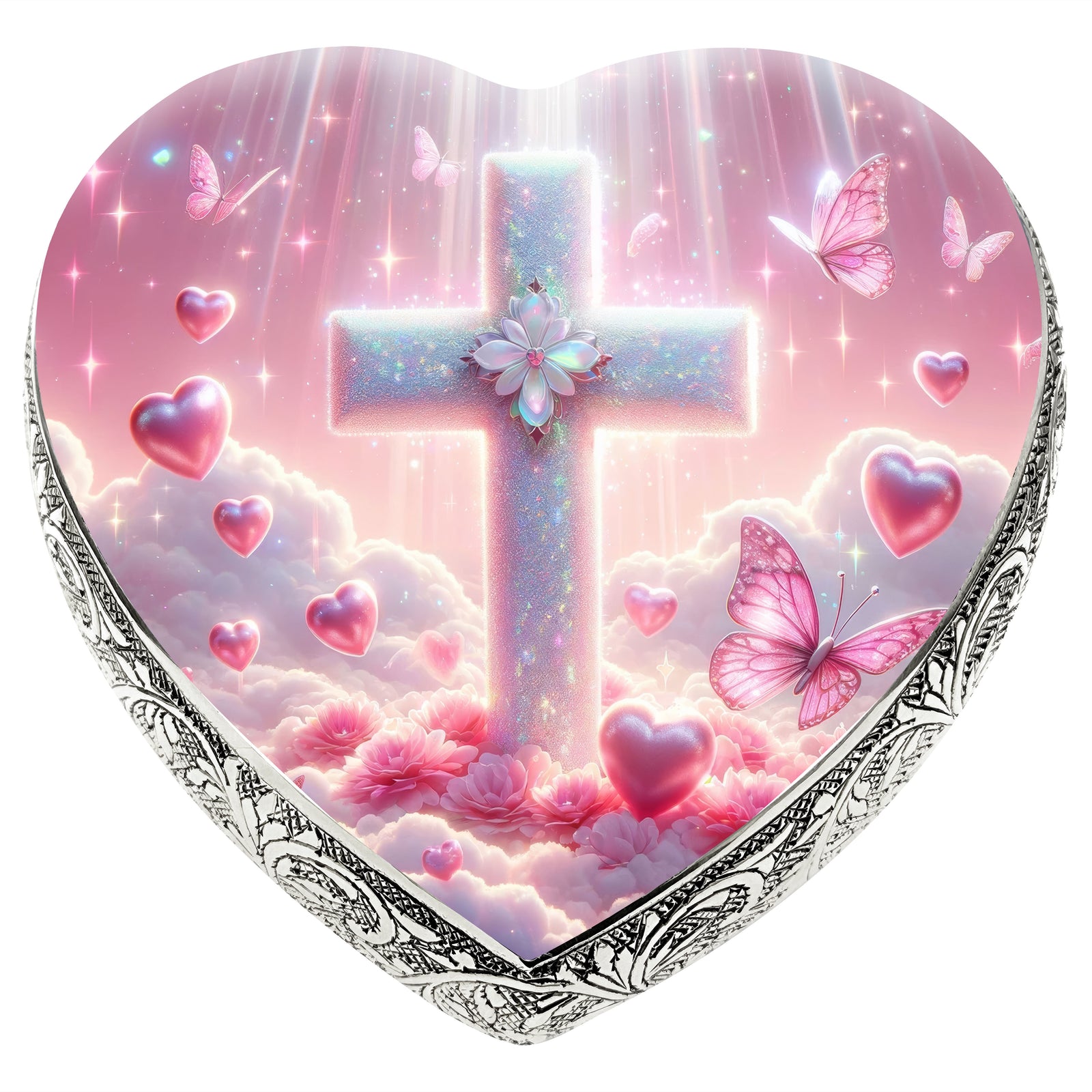 Sacred Scenes Pink Cross Baby