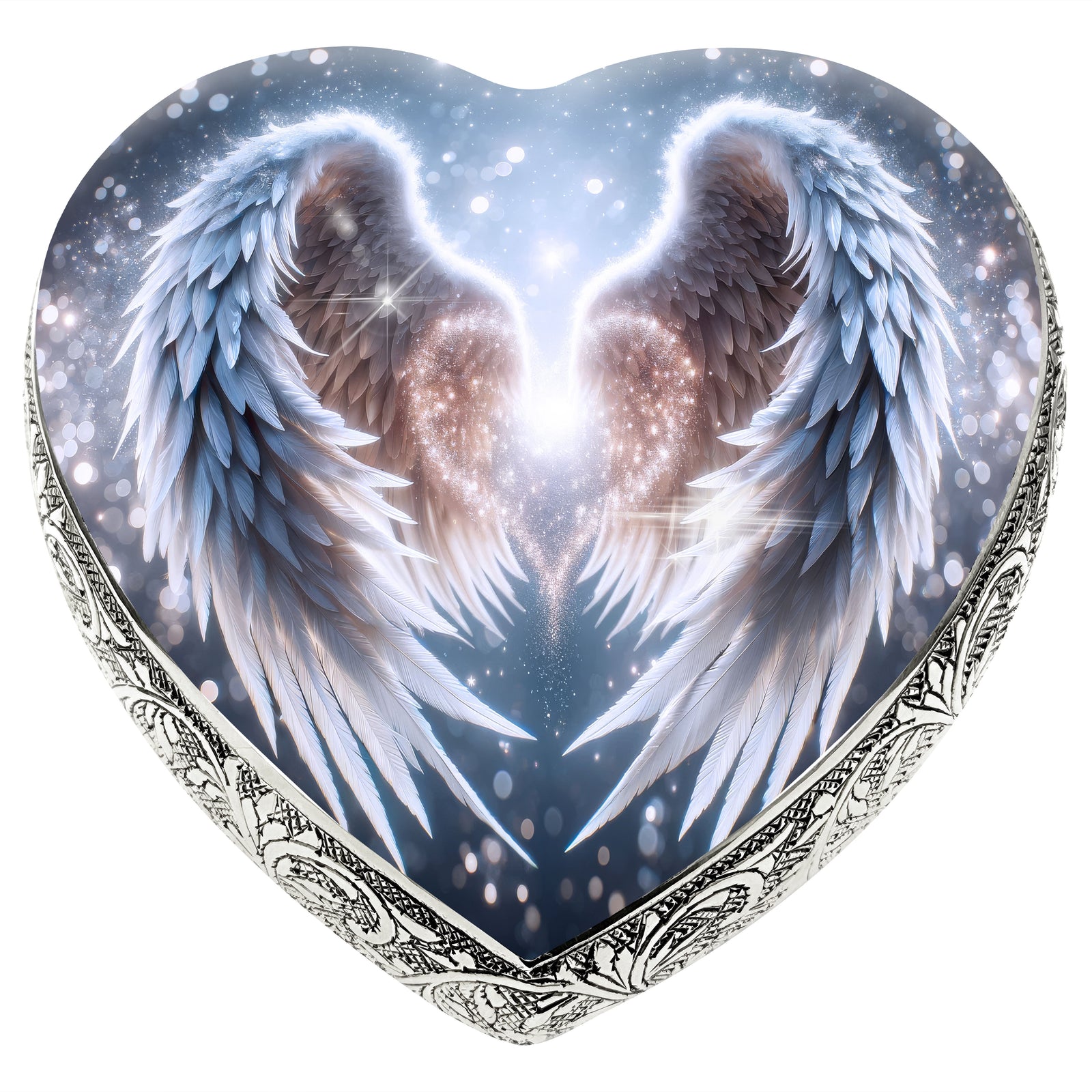 White Angel Embrace Baby or Child Cremation Urn