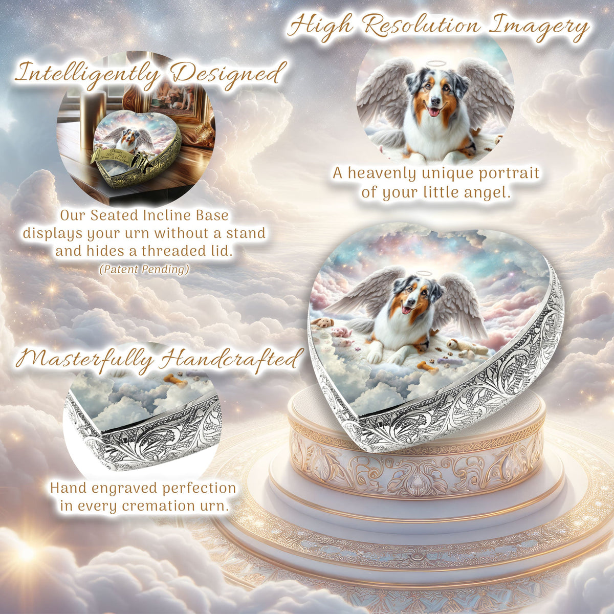 Australian Shepherd - Cosmic Fantasy Dog Urn