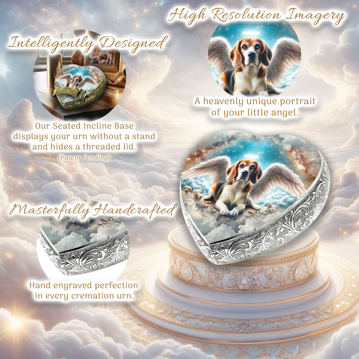 Beagle - Heavenly Splendor Dog Urn