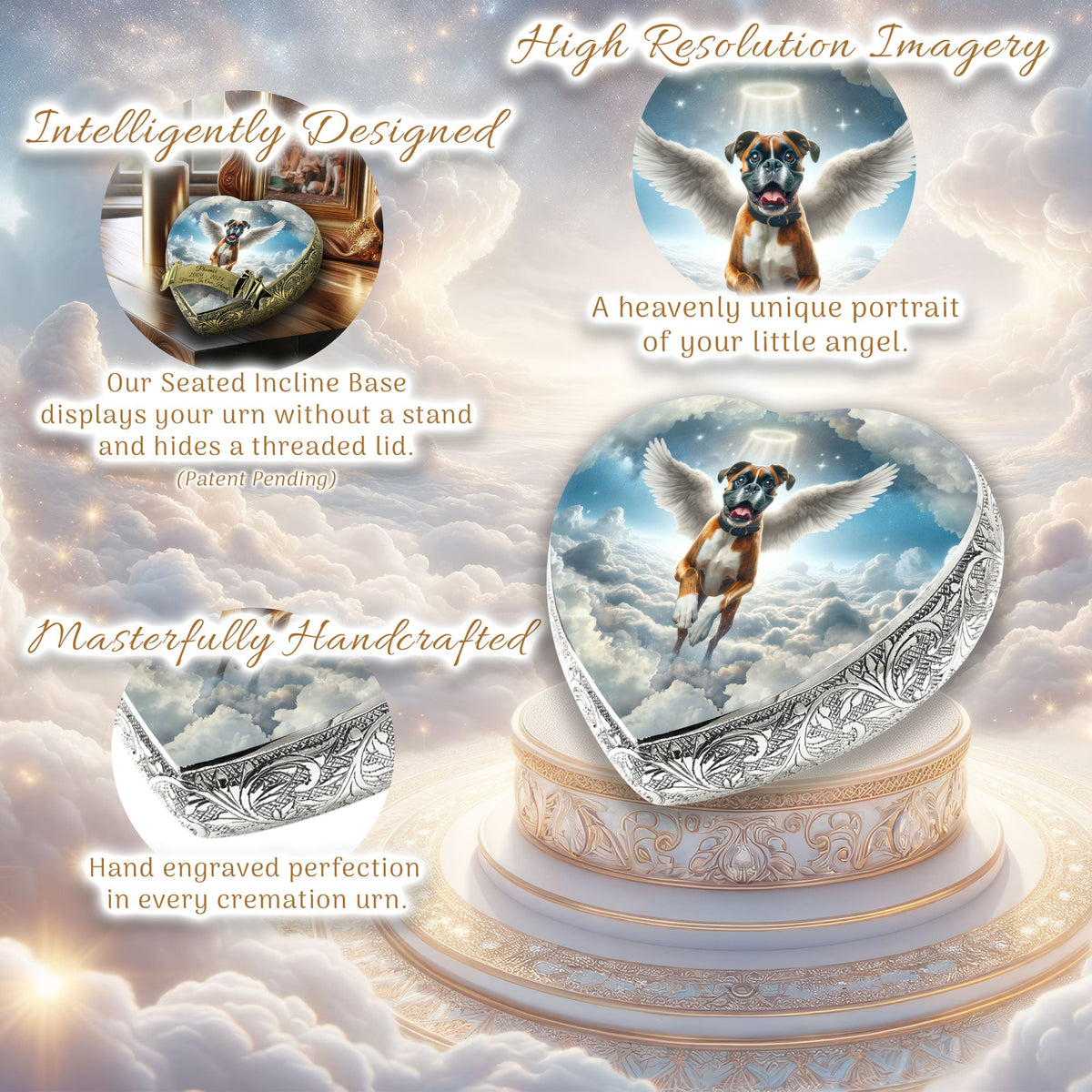 Boxer - Angelic Horizon Dog Urn