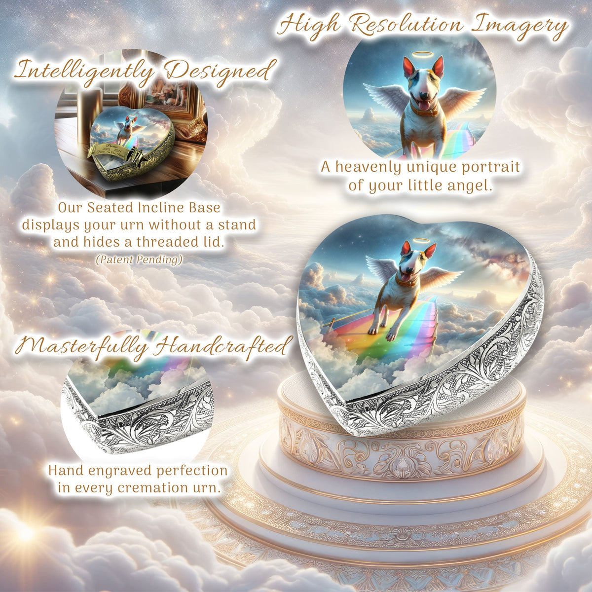 Bull Terrier - Rainbow Crossing Dog Urn