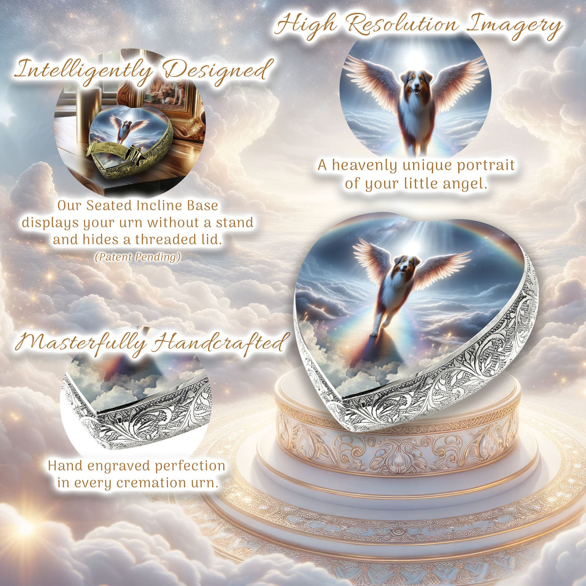 Australian Shepherd - Angelic Light Dog Urn