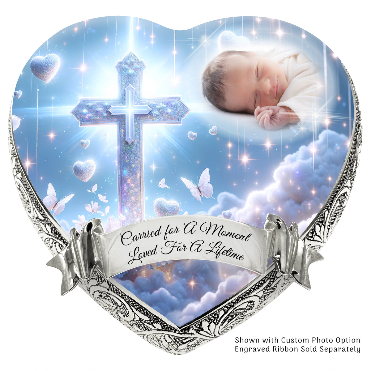 White Cross Child Cremation Urn
