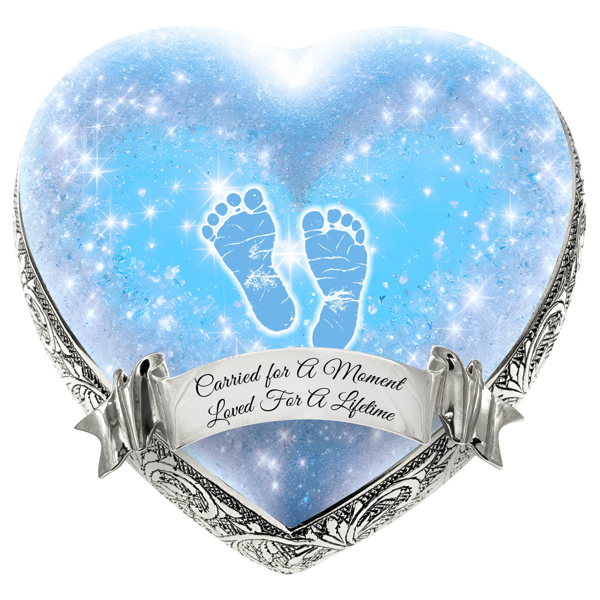 Blue Footprints Baby or Child Cremation Urn