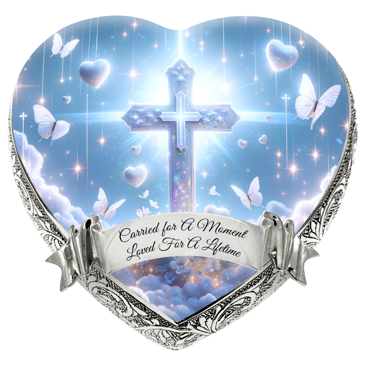 White Cross Baby or Child Cremation Urn