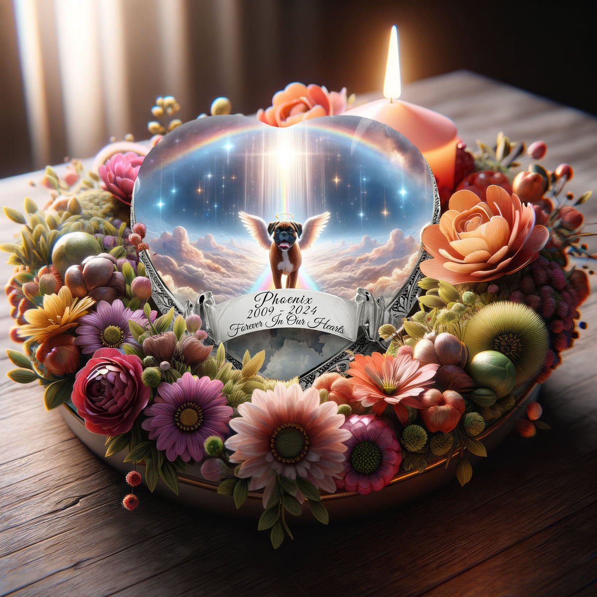 Boxer - Rainbow Bridge Dog Urn