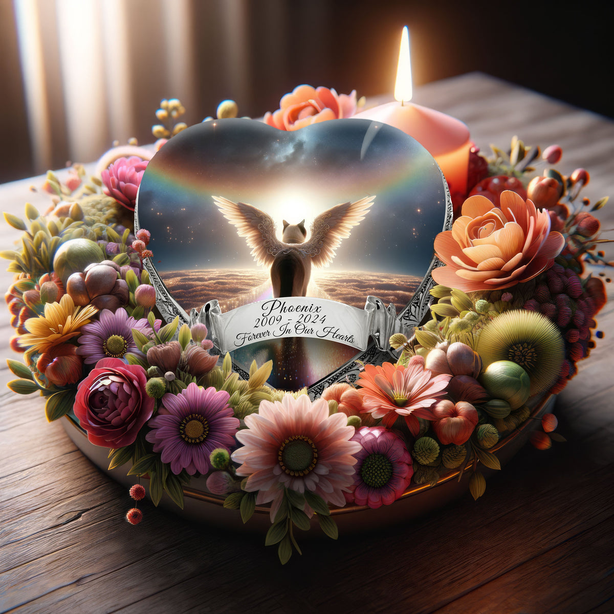 Heavenly Halo Siamese Cat Urn