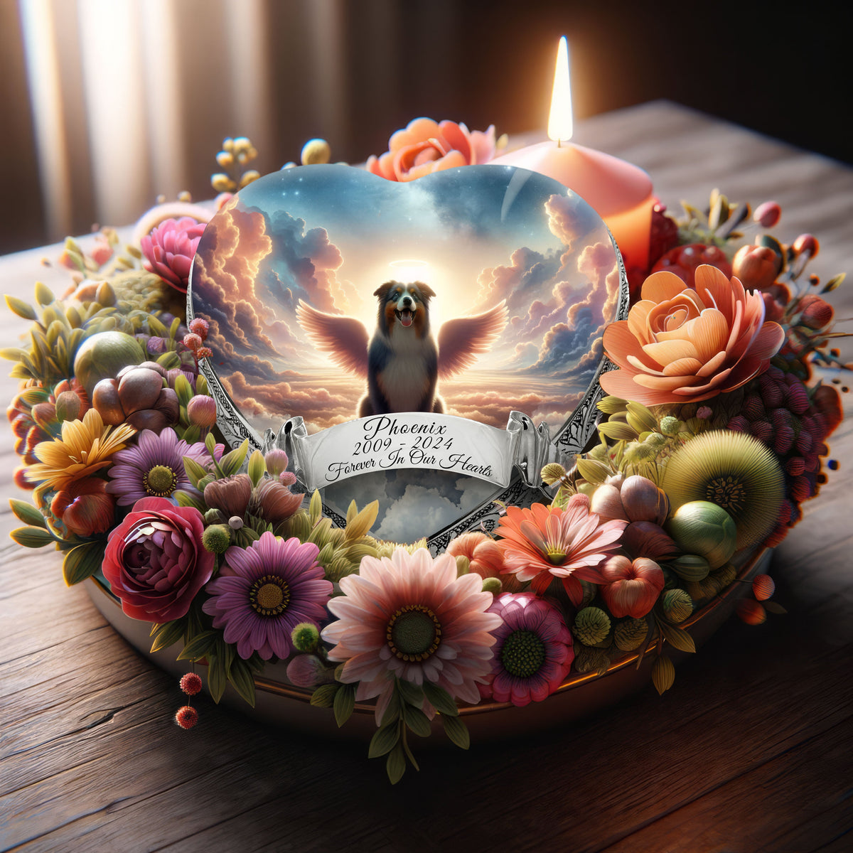 Australian Shepherd - Heavenly Glow Dog Urn