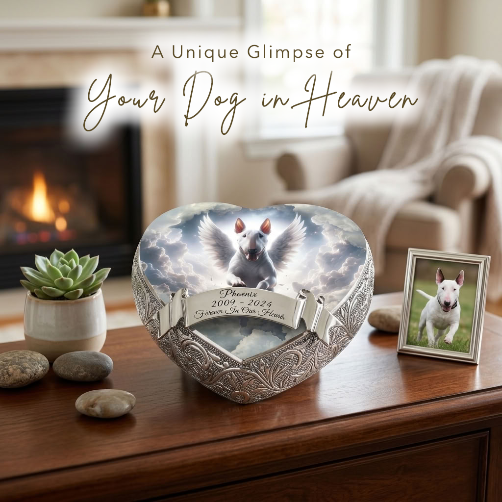 Bull Terrier Urn - Dog Urn - Cosmic Chorus Urn for Dog Ashes