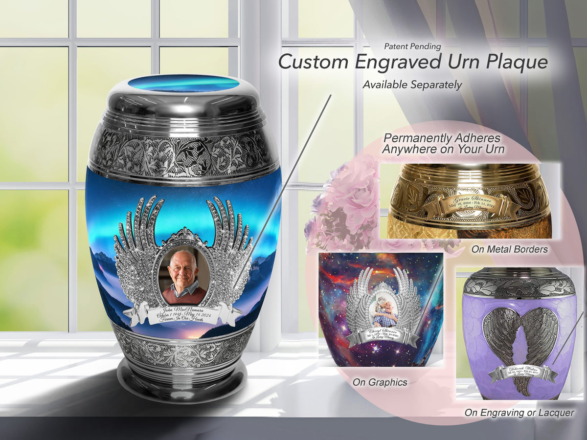 Commemorative Cremation Urns Aurora Borealis Cremation Urns for Human Ashes - Large Adult Funeral Urn