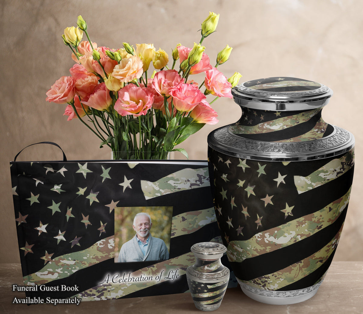 Commemorative Cremation Urns Home &amp; Garden Army OCP Flag Military Cremation Urns