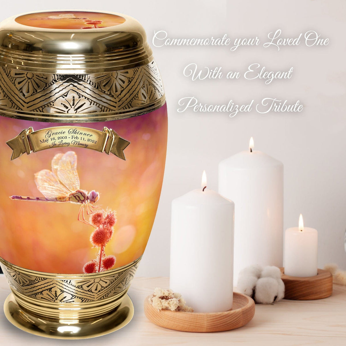 Commemorative Cremation Urns Home &amp; Garden Dreamy Dragonfly Cremation Urns