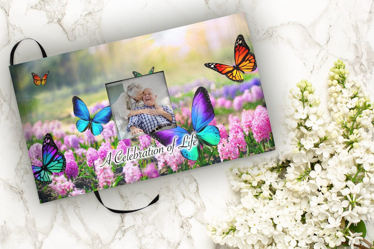Commemorative Cremation Urns Home &amp; Garden Matching Funeral Guestbook Blissful Butterflies Cremation Urns