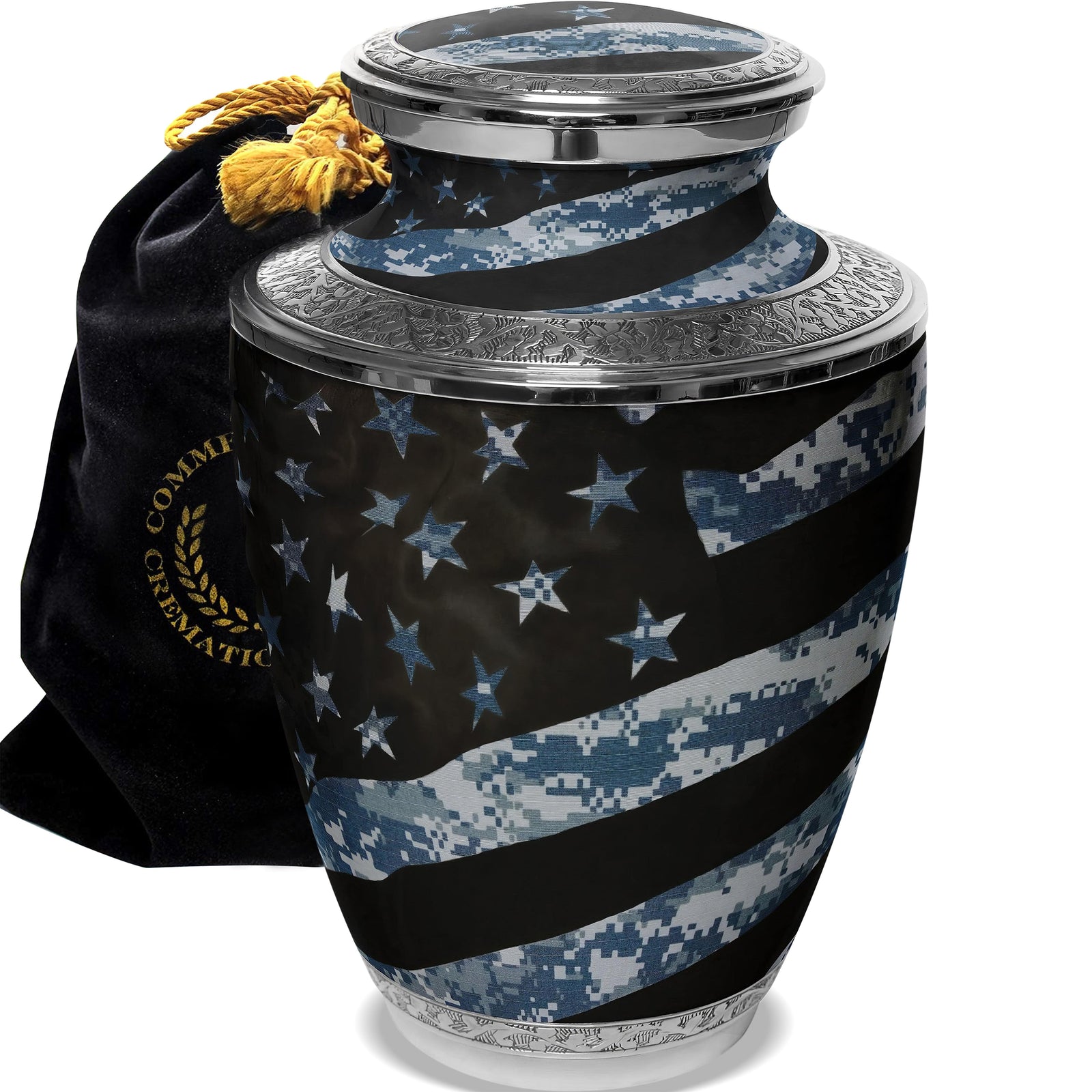 Commemorative Cremation Urns Home & Garden Navy Blue Camouflage Flag Military Cremation Urns
