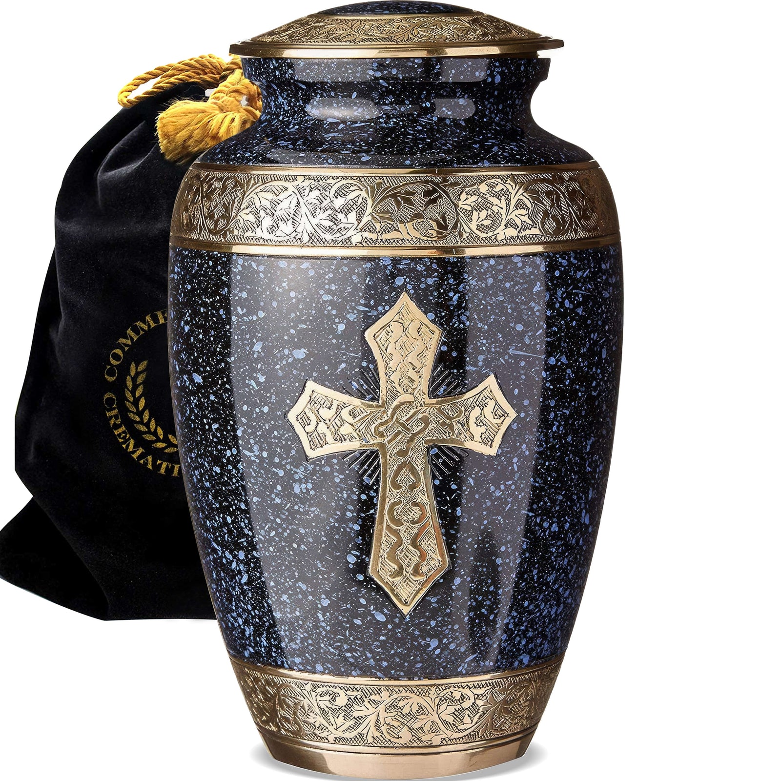 Geturns Tribute Adult Personalized Picture Cremation Urns For Human Ashes I Large Photo White Funeral Urn For Men And Women I 200 Lbs