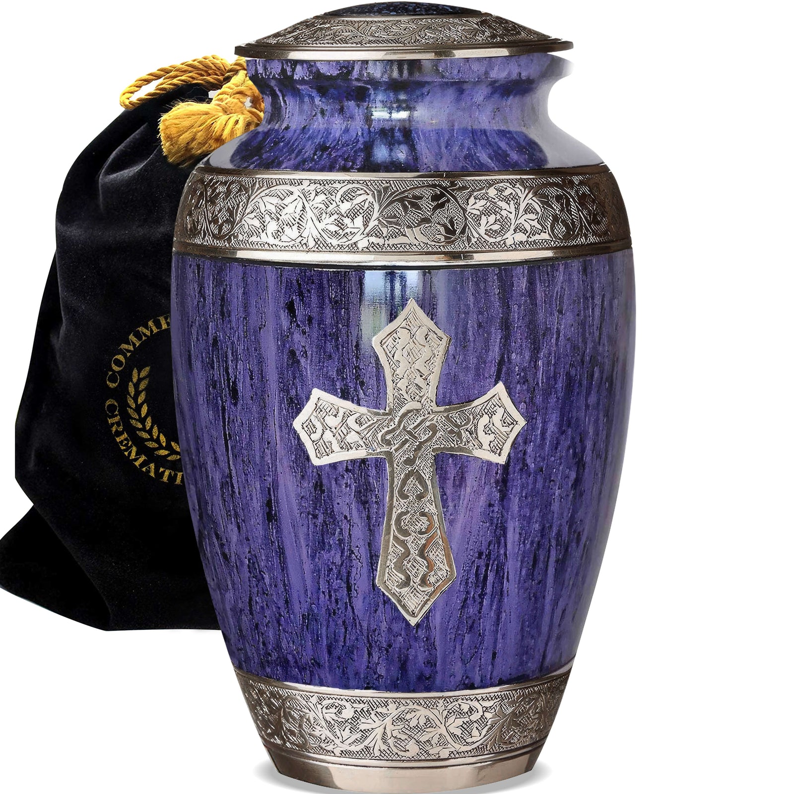 Geturns Tribute Adult Personalized Picture Cremation Urns For Human Ashes I Large Photo White Funeral Urn For Men And Women I 200 Lbs