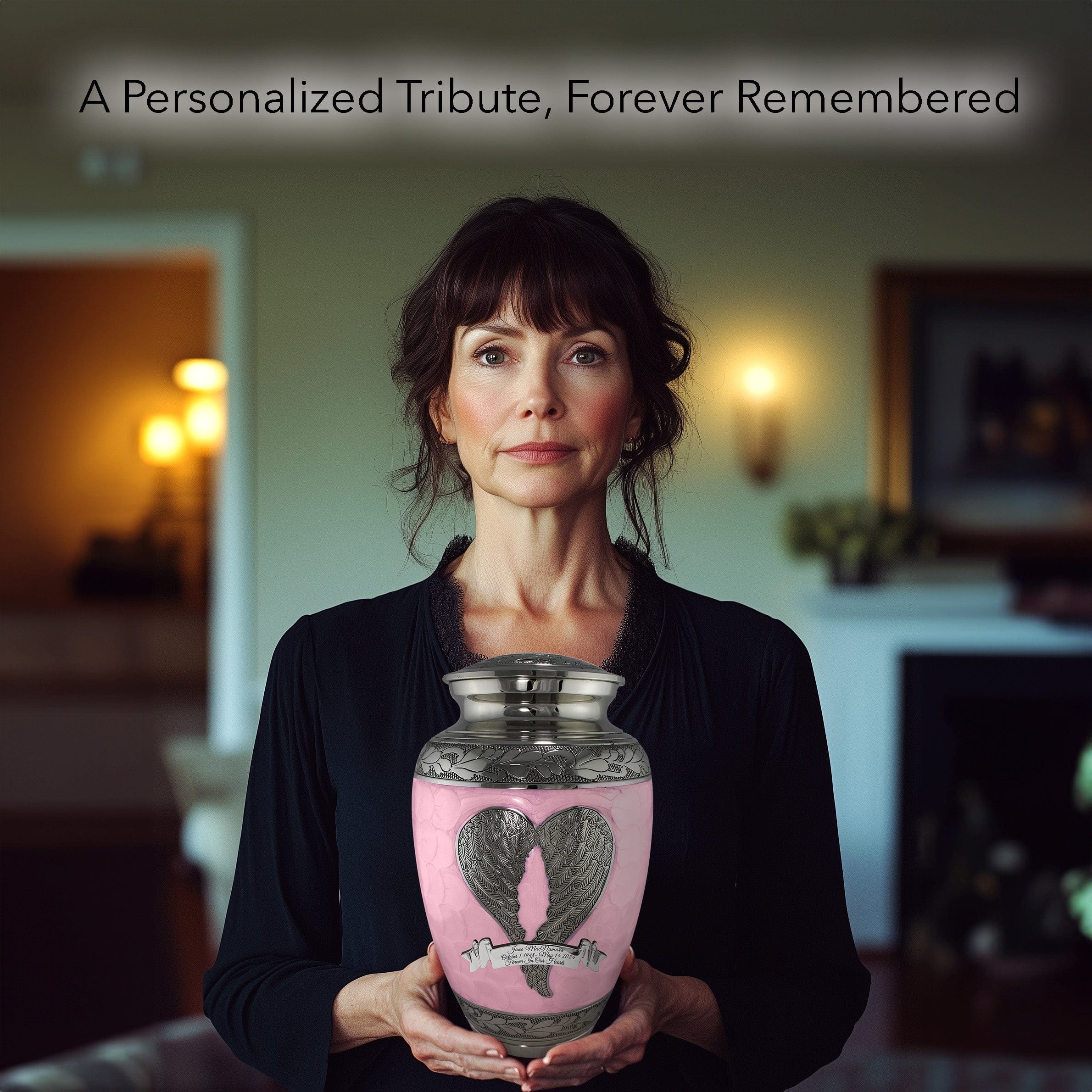 Pink Loving Angel Cremation Urns - Commemorative Cremation Urns
