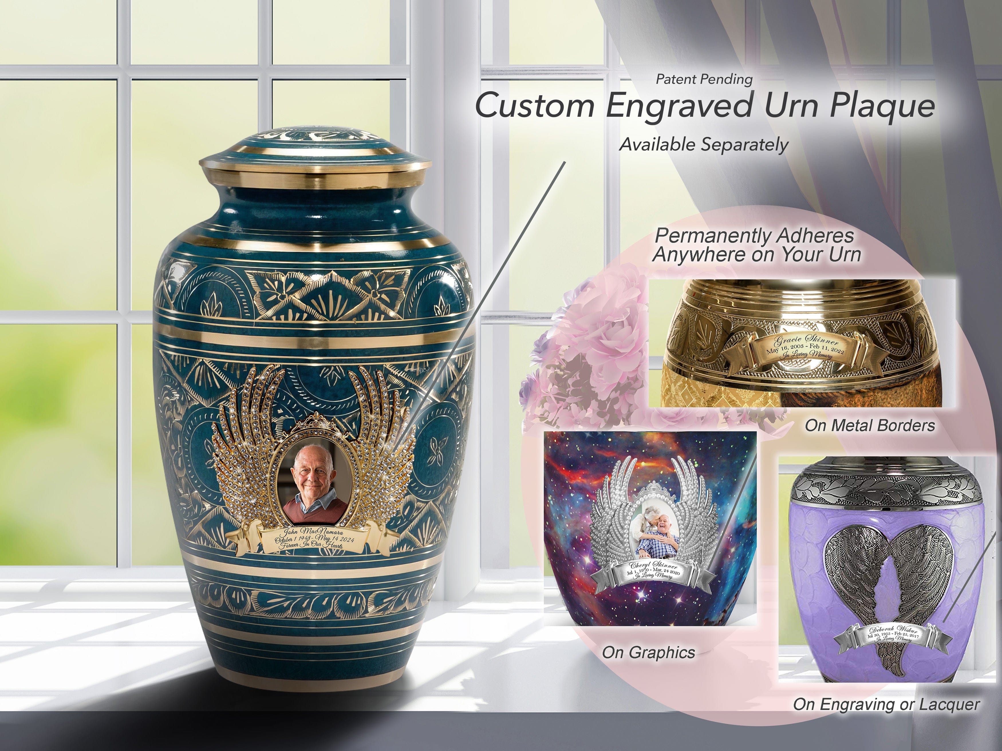 Urne Chateau, collezione Society, grande urna da cremazione per adulti, grande urna per animali domestici, finitura grigia costiera Urne Chateau, collezione Society, grande urna da cremazione per adulti, grande urna per animali domestici, finitura grigia costiera