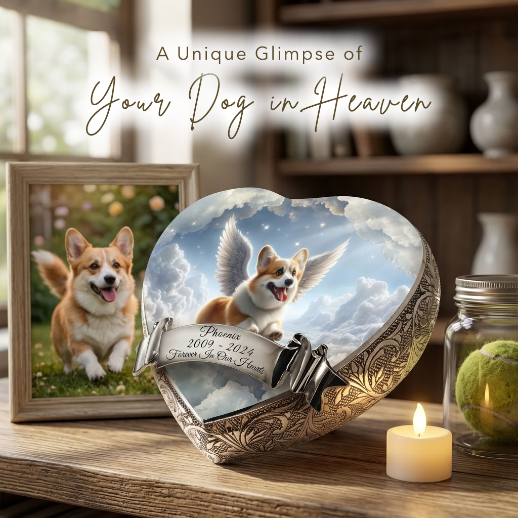 Corgi Urn - Dog Urn - Heavenly Serenity Dog Urn