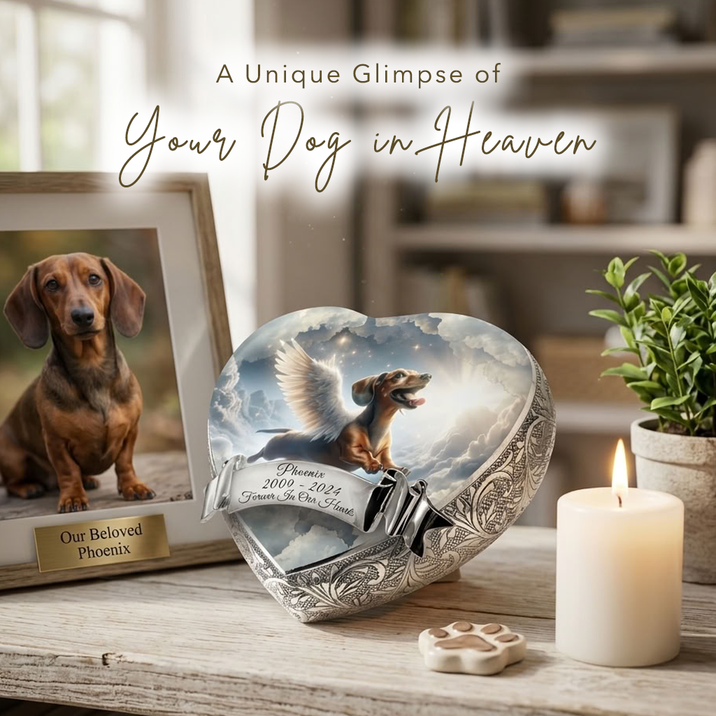Dachshund Urn - Dog Urn - Elysium Sky Urn for Dog Ashes