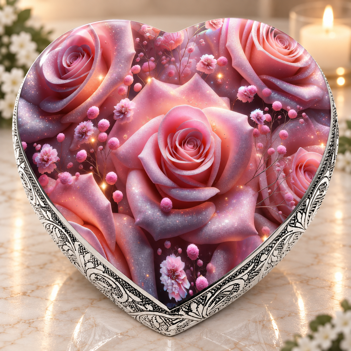 Pink Roses Baby or Child Cremation Urn