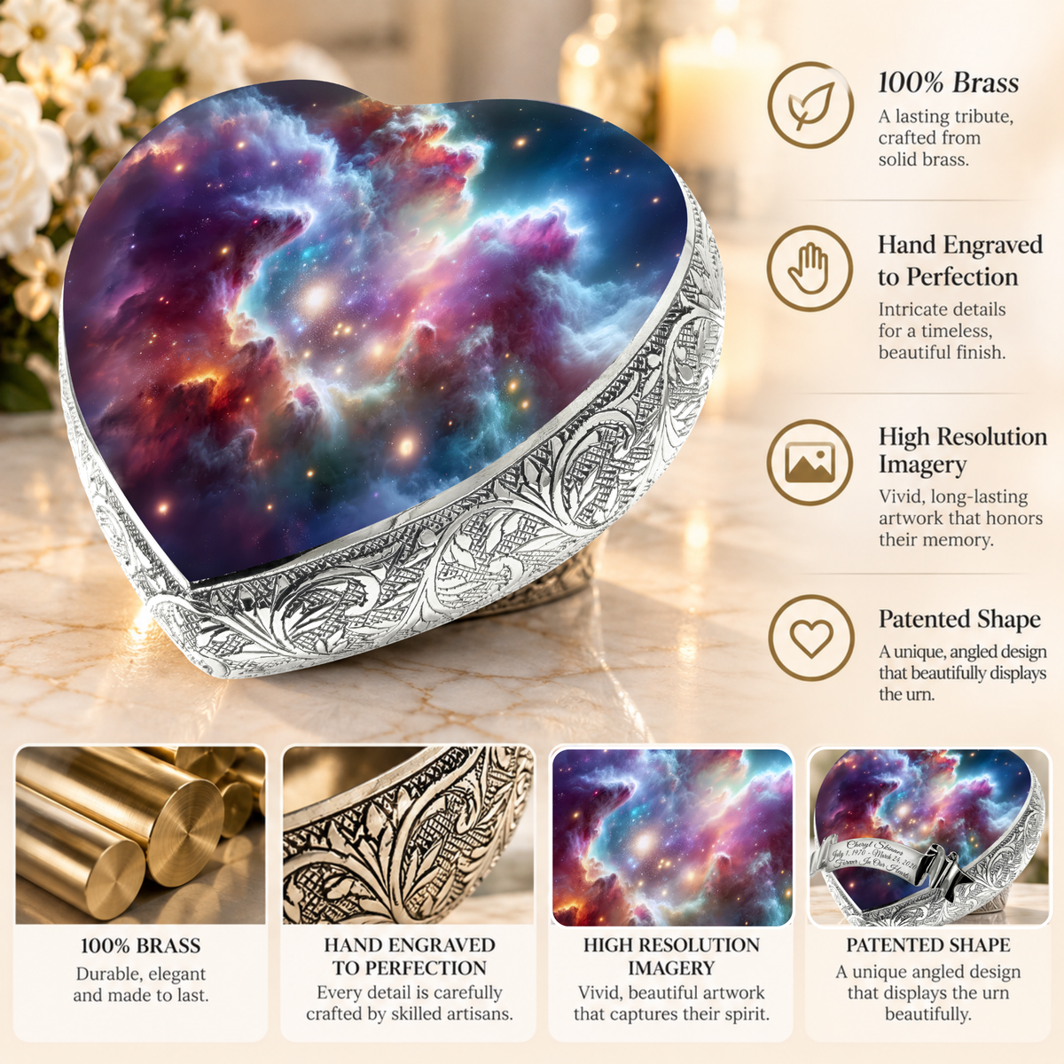 Cosmic Galaxy Baby or Child Cremation Urn