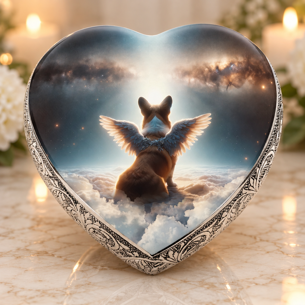 Corgi Urn - Dog Urn - Edenic Panorama Dog Urn