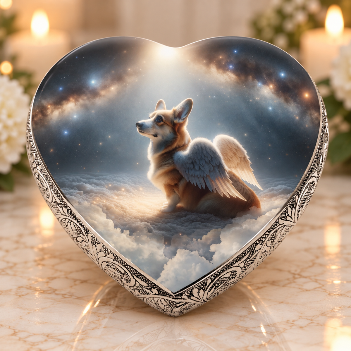 Corgi Urn - Dog Urn - Angel's Aura Dog Urn