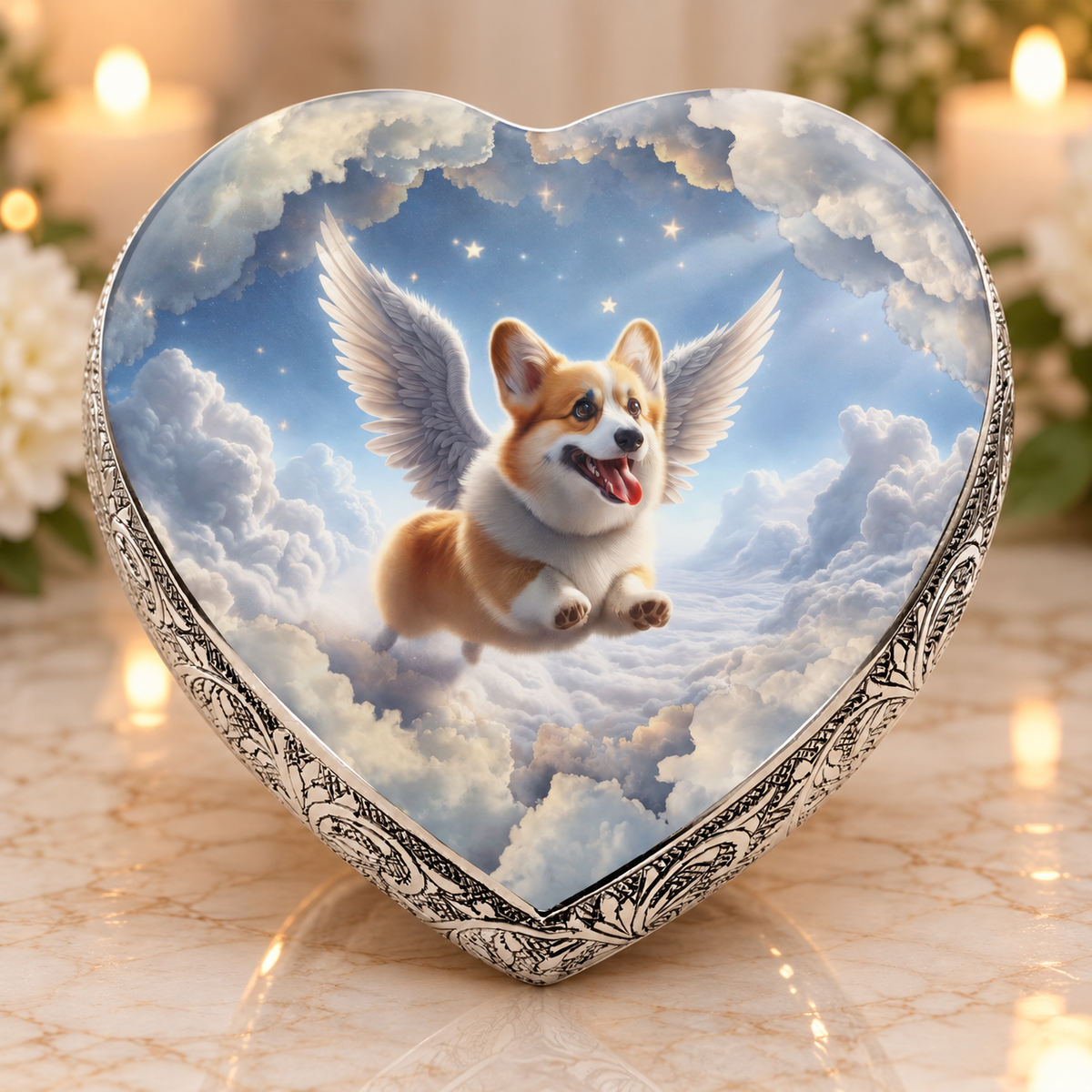 Corgi Urn - Dog Urn - Celestial Splendor Urn for Dog Ashes