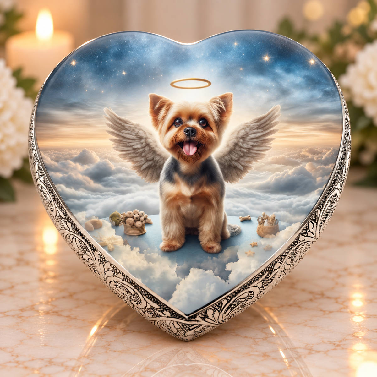 Yorkshire Terrier Urn - Dog Urn - Divine Horizon Dog Urn