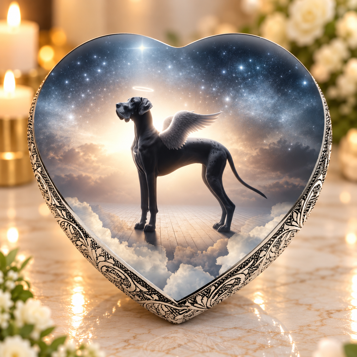 Great Dane Urn - Dog Urn - Celestial Horizon Urn for Dog Ashes
