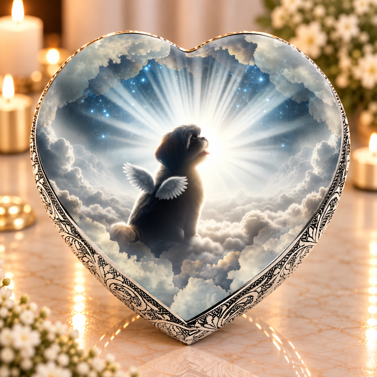 Shih Tzu Urn - Dog Urn - Divine Aura Dog Urn