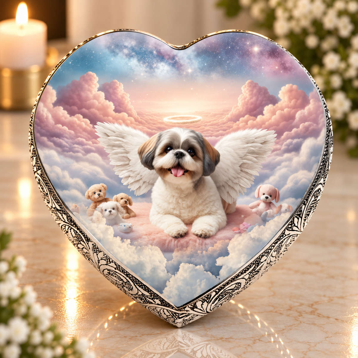 Shih Tzu Urn - Dog Urn - Paradise Beam Urn for Dog Ashes