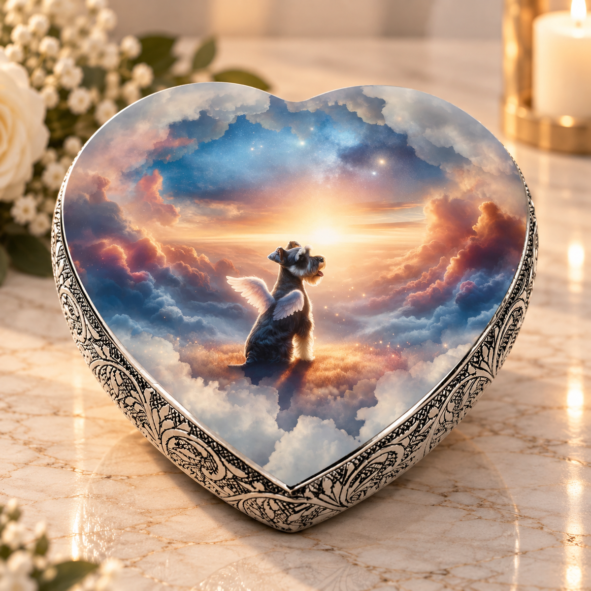 Miniature Schnauzer Dog Urn - Nebula Nectar Urn for Dog Ashes