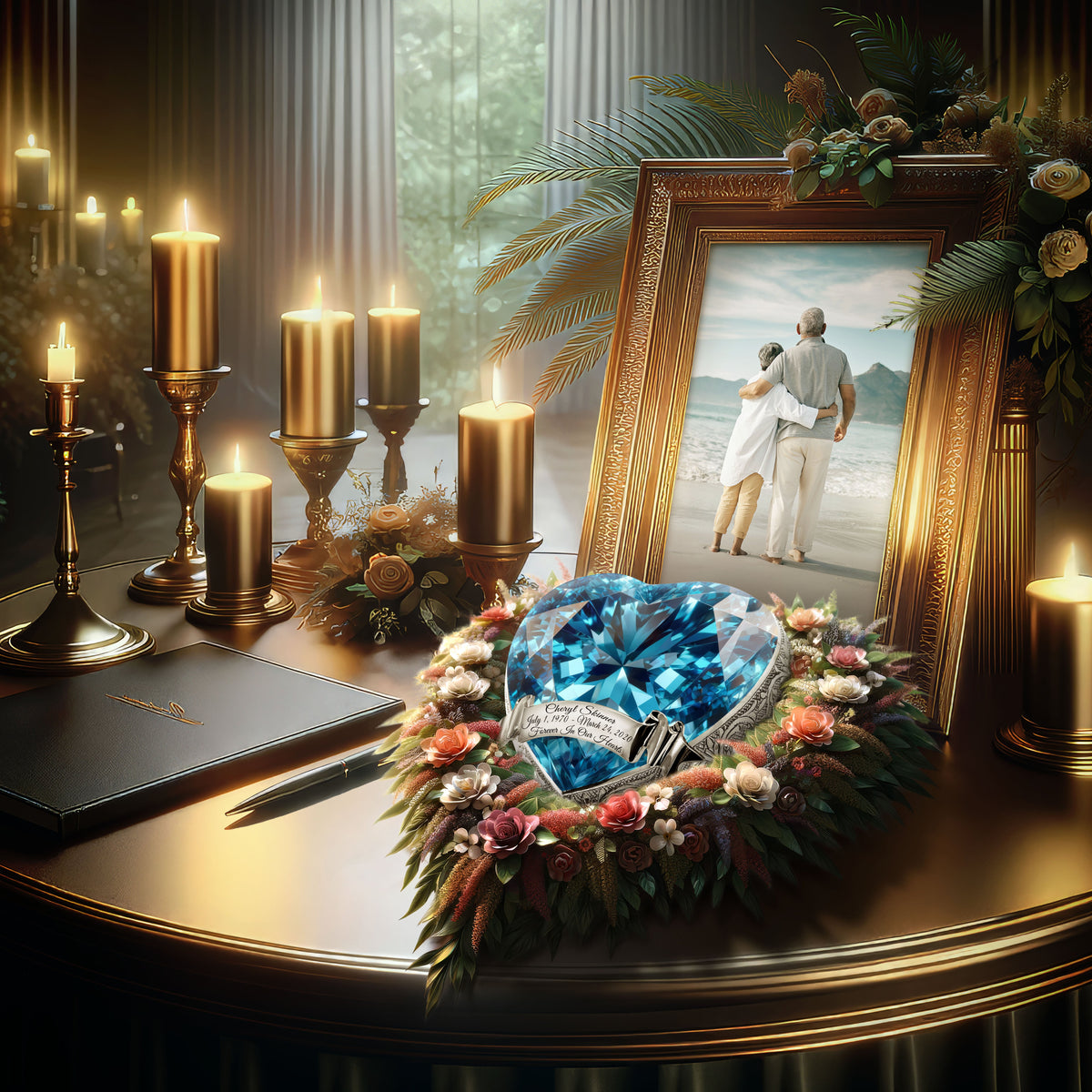 Eternal Elegance Adult Urns Eternal Gems Blue Topaz Cremation Urn