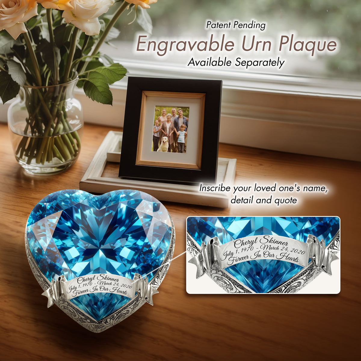 Eternal Elegance Adult Urns Eternal Gems Blue Topaz Cremation Urn