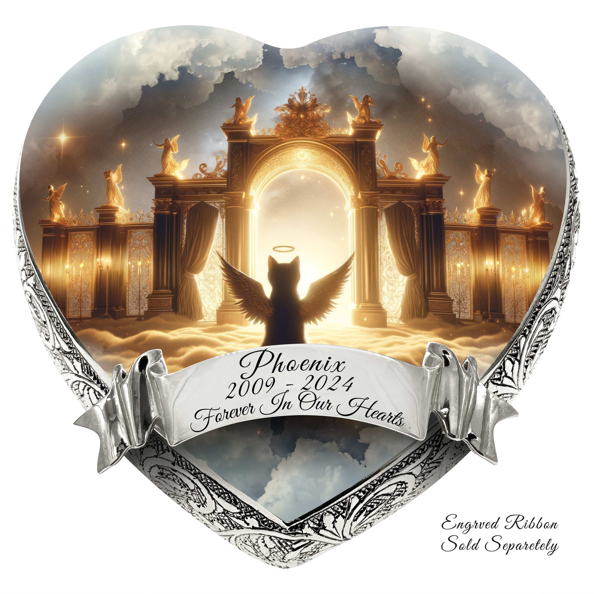 Eternal Elegance Cat Urns XXS Angel Aura Night Cat Urn