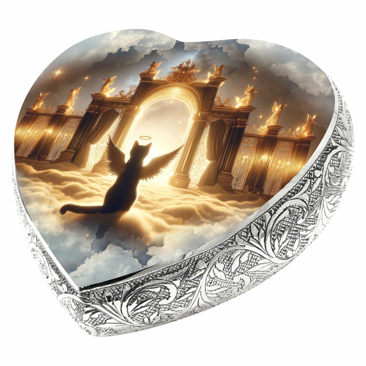 Eternal Elegance Cat Urns XXS Angel Aura Night Cat Urn