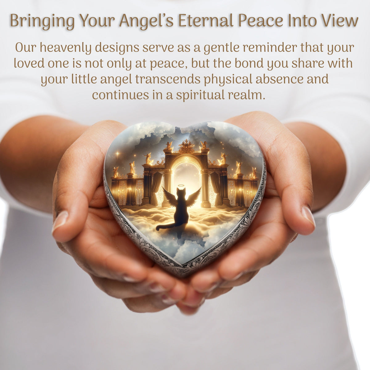 Eternal Elegance Cat Urns XXS Angel Aura Night Cat Urn