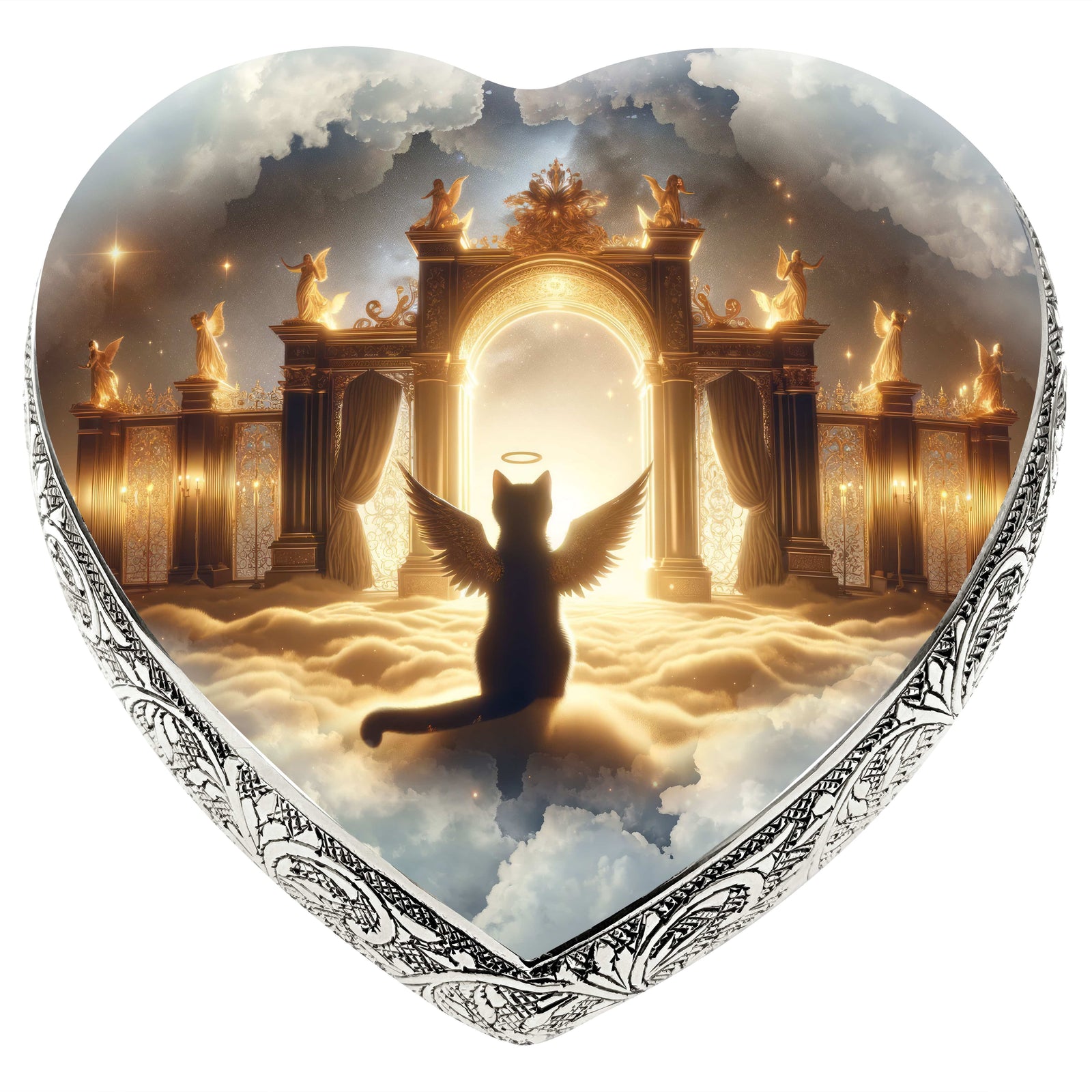 Eternal Elegance Cat Urns XXS Angel Aura Night Cat Urn