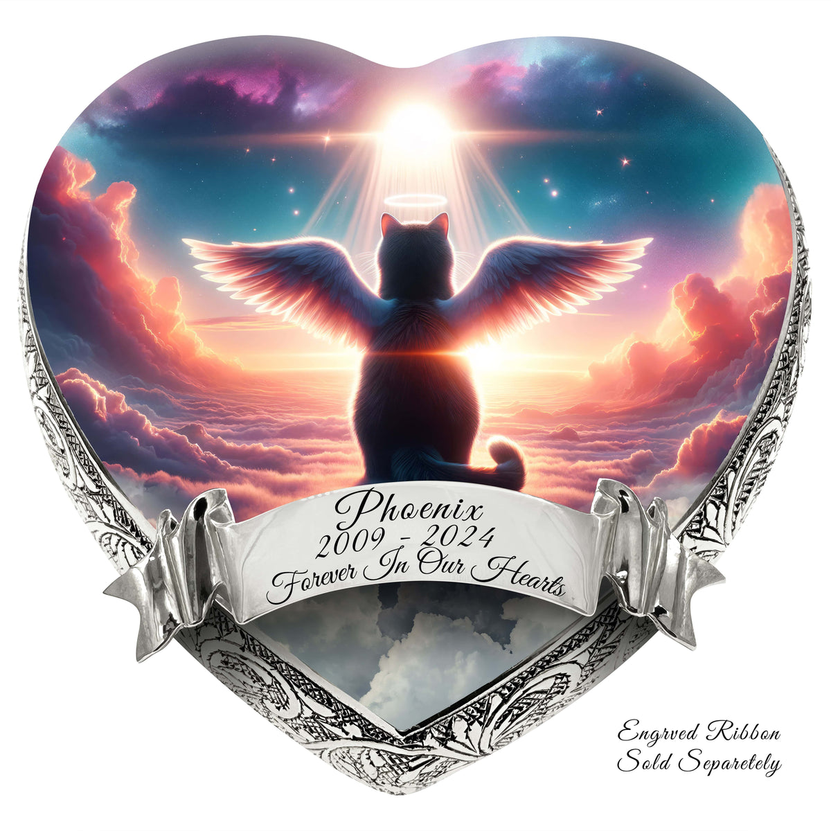 Eternal Elegance Cat Urns XXS Angelic Echo Cat Urn