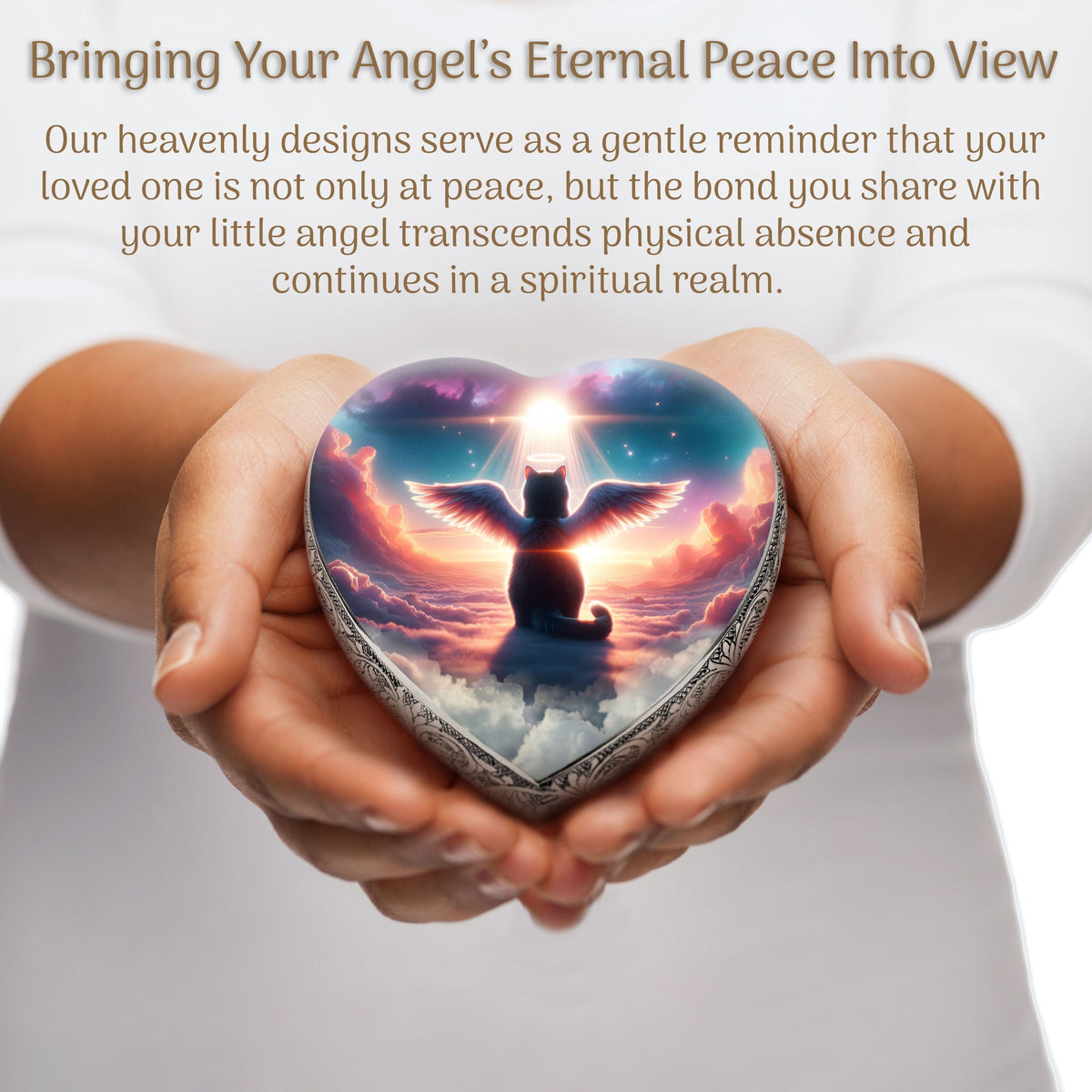 Eternal Elegance Cat Urns XXS Angelic Echo Cat Urn