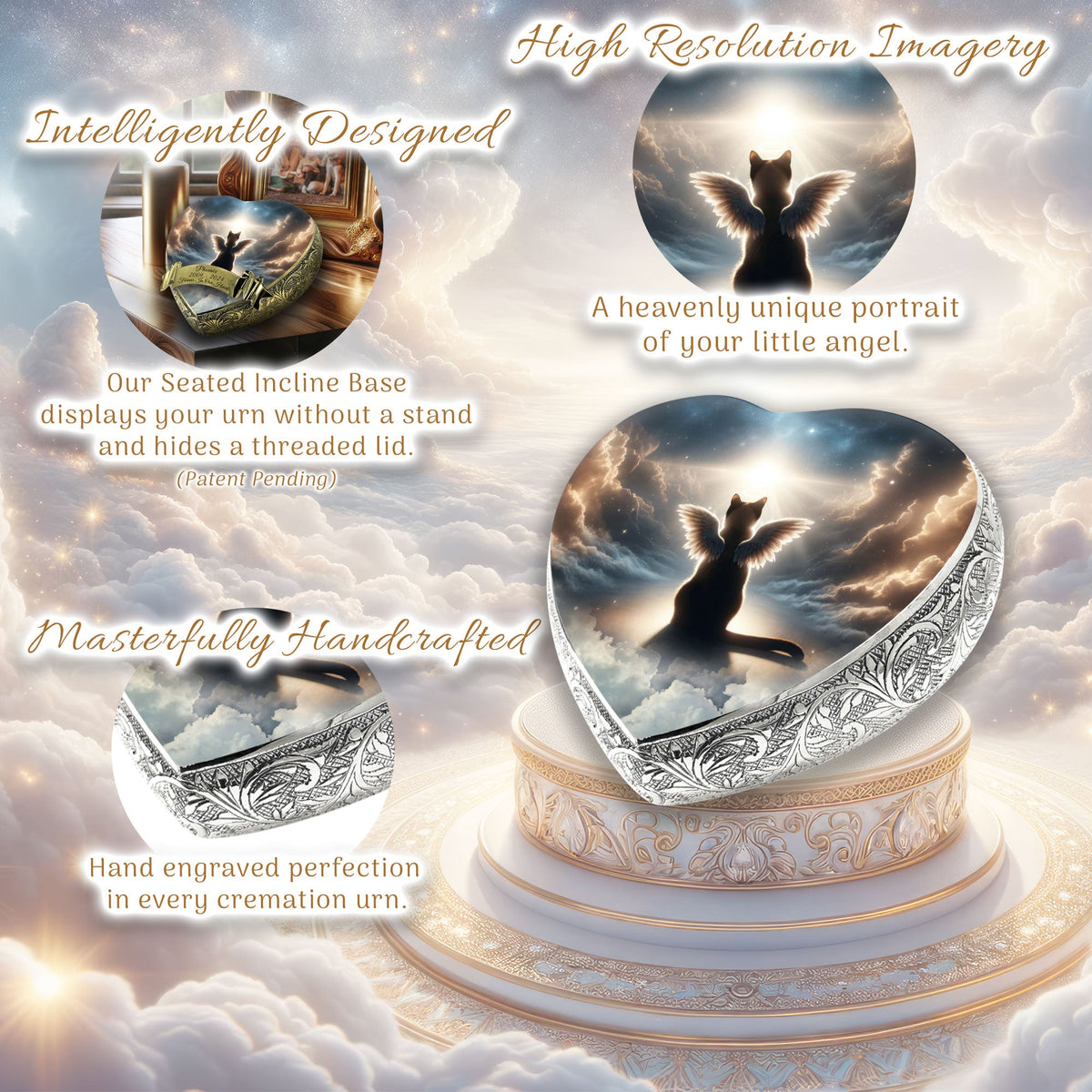 Eternal Elegance Cat Urns XXS Aurora Allure Siamese Cat Urn