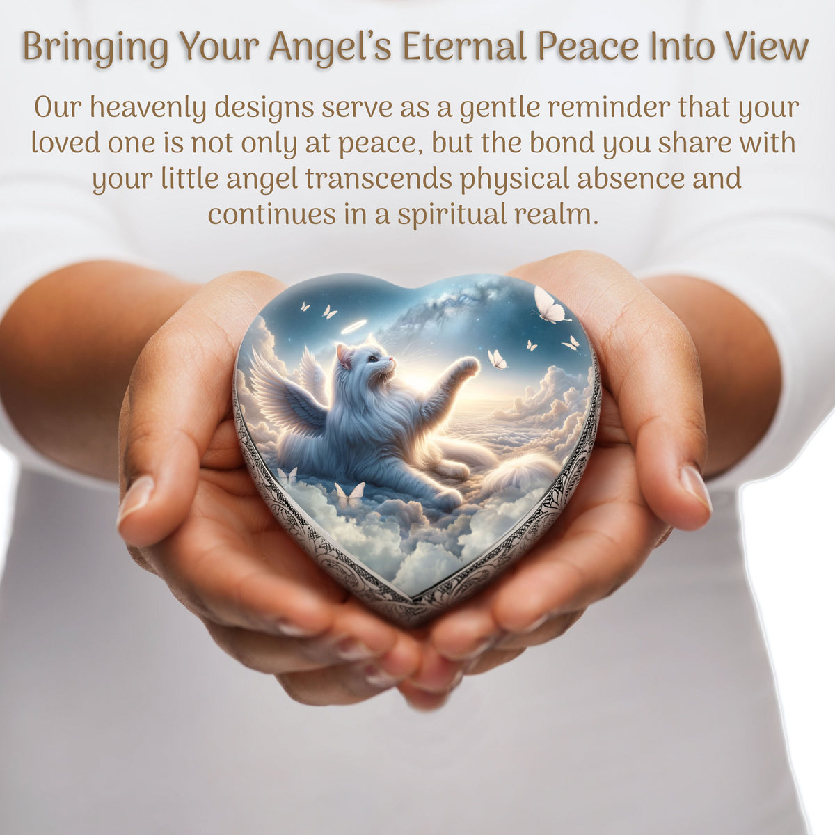 Eternal Elegance Cat Urns XXS Celestial Cloud Cat Urn